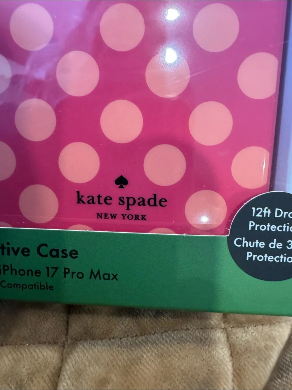 kate spade Pink with coral Polka Dot iPhone 17 pro max Case pretty & practical 💕